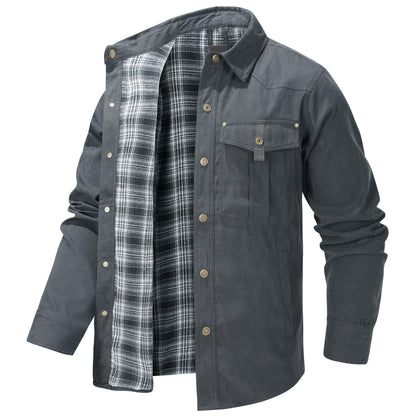 Herren Arbeitsjacke Flanell gefüttert Warm