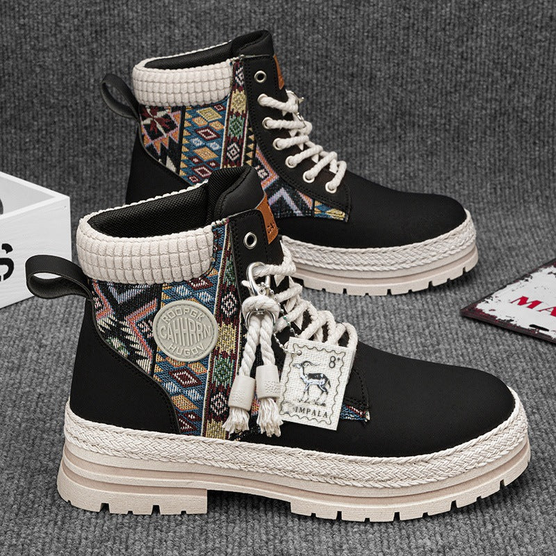 Damen Winterschuhe Robust Ethno Design Warm