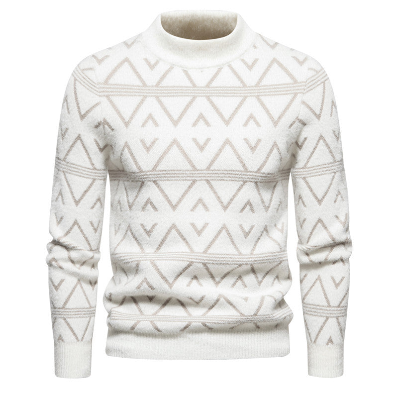 Herren Rollkragenpullover Modern Strukturstoff Trendy - BerlinGlamour