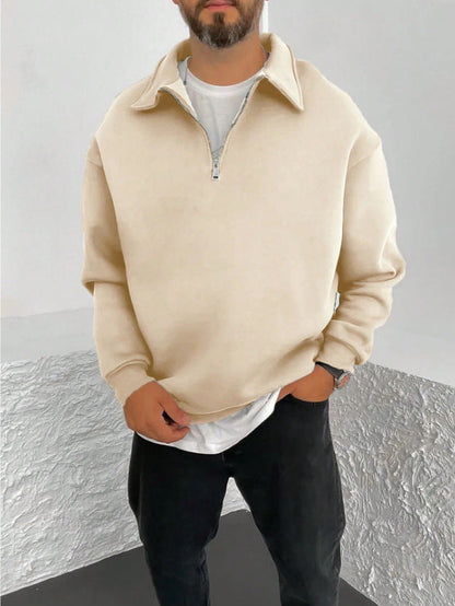 Herren Sweatshirt Stehkragen Modern Sportlich