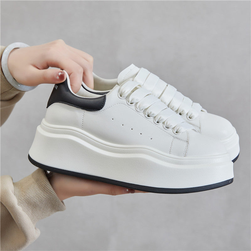 Damen Plateau Sneaker Hoch Modisch Elastisch - BerlinGlamour