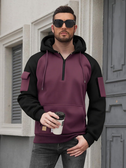 Herren Kapuzenpullover Sportlich Modern Mit Reißverschluss
