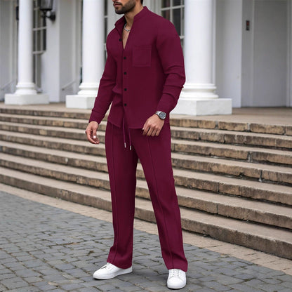 Herren Karohose Elegant Mit Passendem Hemd Modern