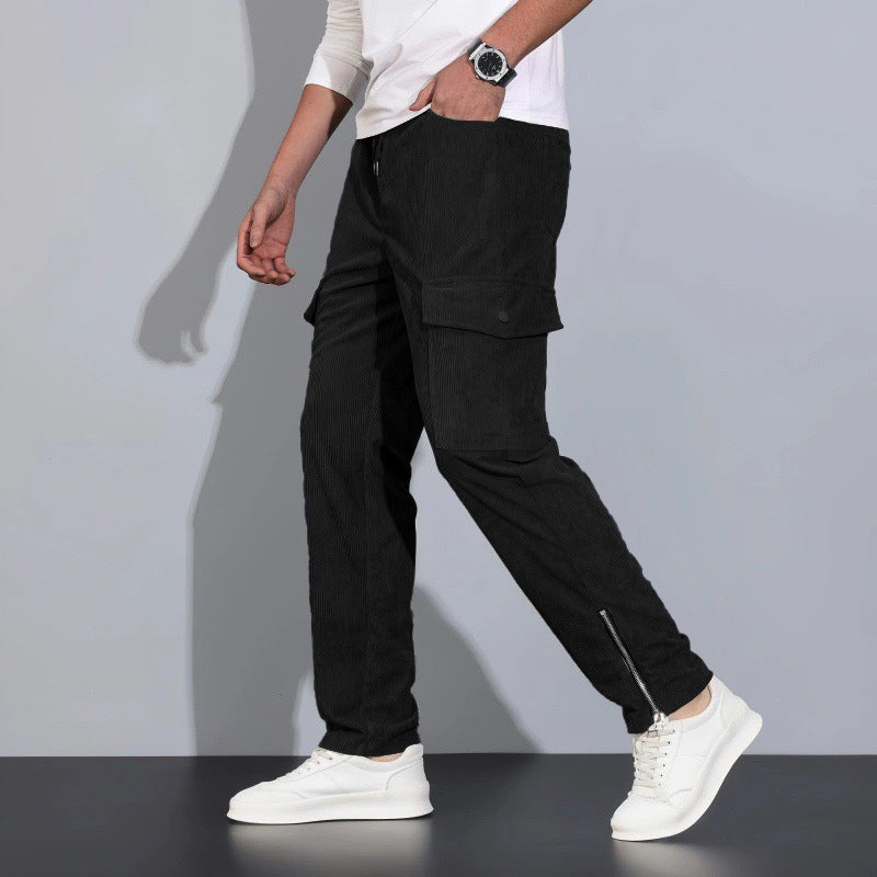 Herren Cargo-Hose Bequem mit Reißverschlusstaschen Praktisch