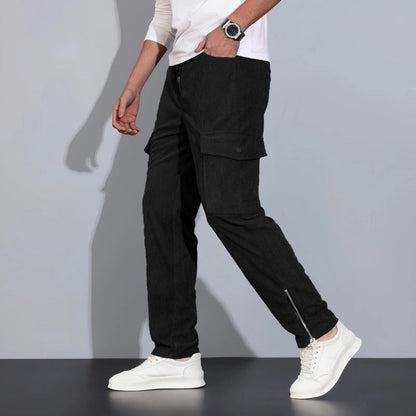 Herren Cargo-Hose Bequem mit Reißverschlusstaschen Praktisch