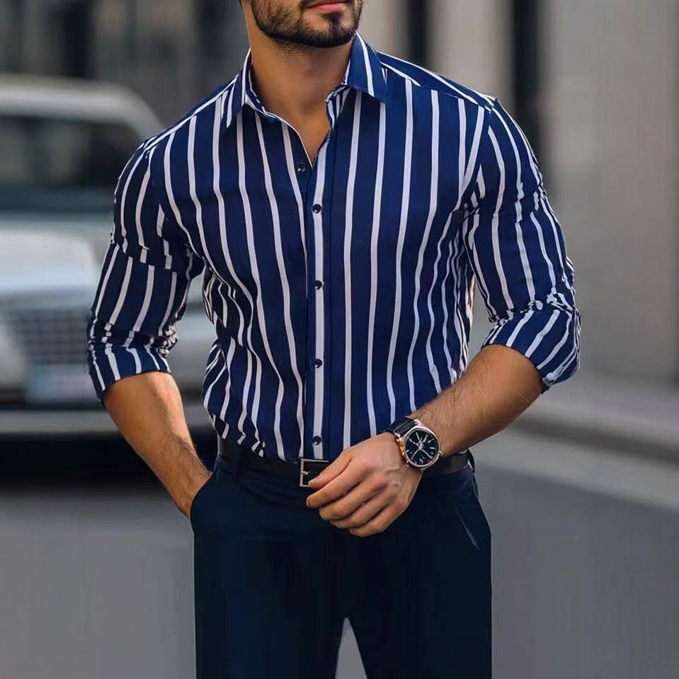 Herren Hemd Slim Fit Streifen Modisch Berlin - BerlinGlamour