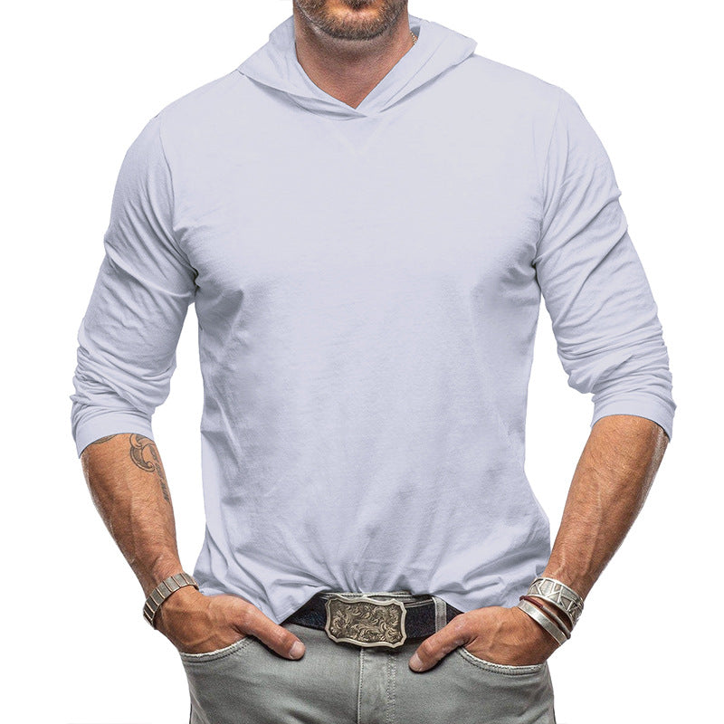 Herren Langarmshirt mit Kapuze Bequem Warm
