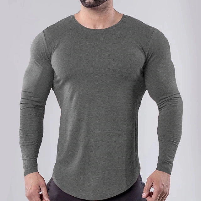 Herren Fitnessshirt Langarm Funktionsshirt Sportlich