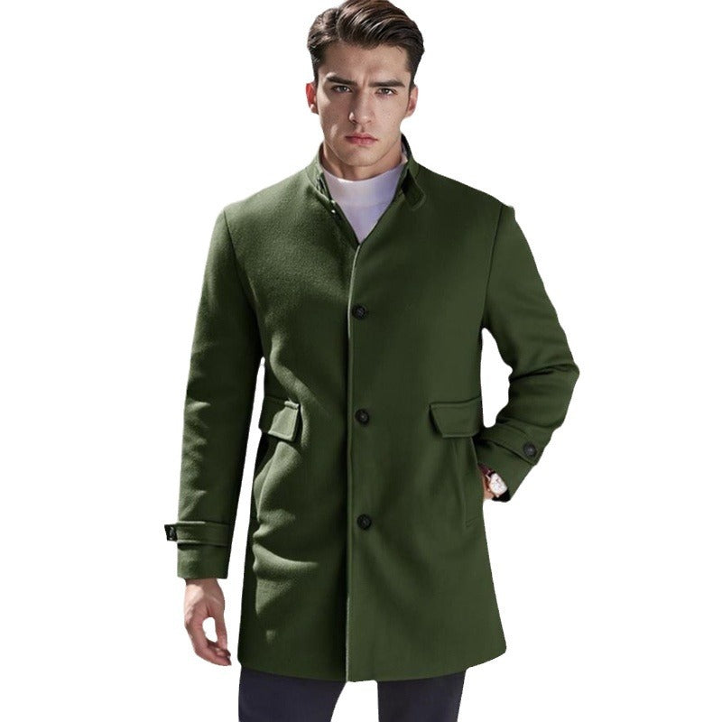 Herren Außenmantel Eleganter Mantel Mit Taschen
