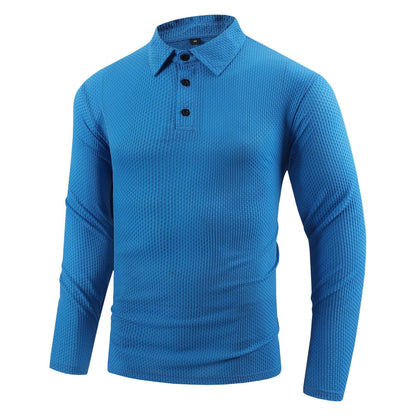 Herren Poloshirt Langarm Strukturiert Modern Berlin