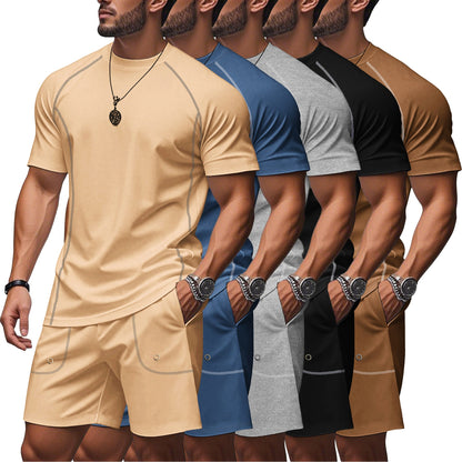 Herren Sport Set Kurzarm Atmungsaktiv Elastisch - BerlinGlamour