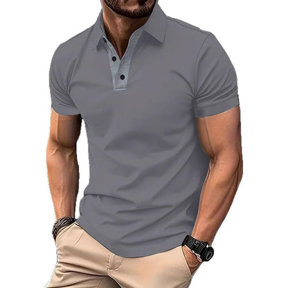 Herren Poloshirt Atmungsaktiv Modern mit Kragenakzent