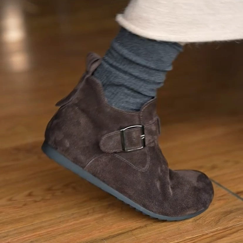 Damen Mokassins Bequem Reißverschluss Schuhe Heidi Stil