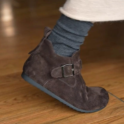 Damen Mokassins Bequem Reißverschluss Schuhe Heidi Stil