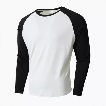 Herren Sportshirt Langarm Raglan Ärmel Modern