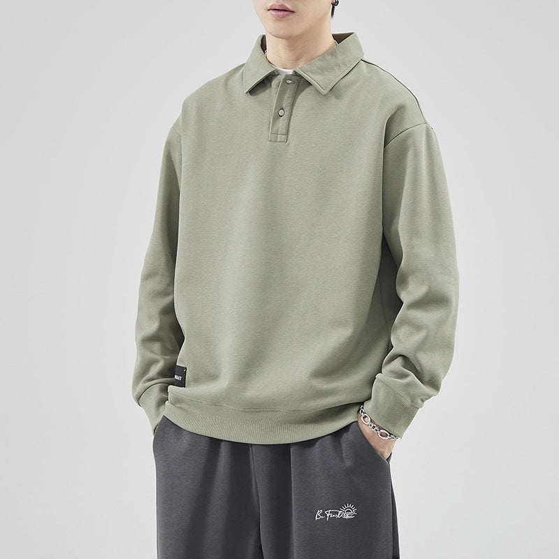 Herren Pullover Polokragen Sweater Hochwertig Lässig