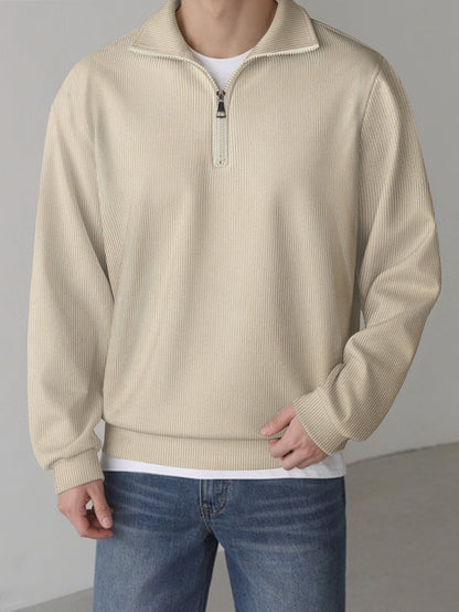 Herren Pullover Lässig Mit Reißverschluss Casual