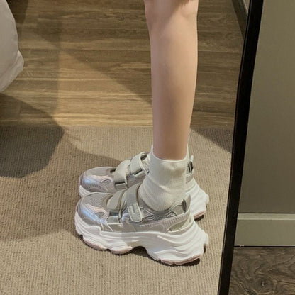 Damen Laufschuhe Sport Sneaker Atmungsaktiv Mit Klettverschluss