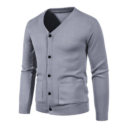 Herren Strickcardigan Fein Gestrickt Modern