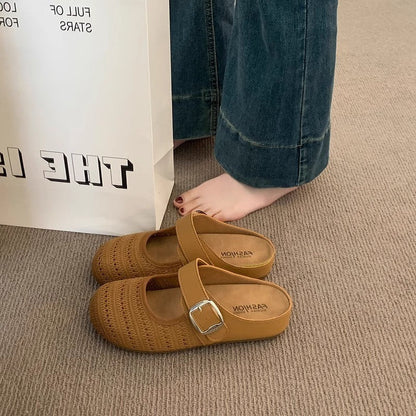 Damen Clogs Bequem atmungsaktiv mit Riemen