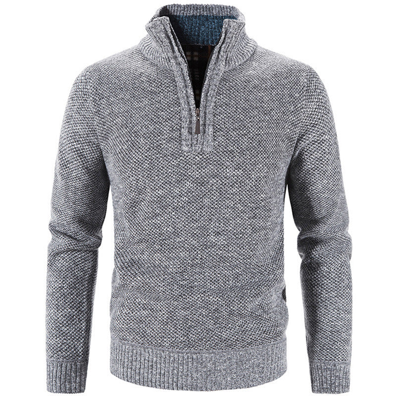 Herren Rollkragenpullover Elegante Reißverschluss Pullover Modern
