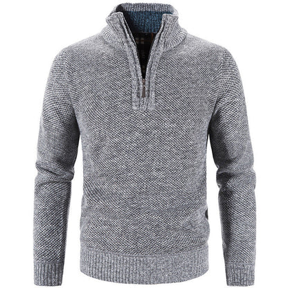 Herren Rollkragenpullover Elegante Reißverschluss Pullover Modern