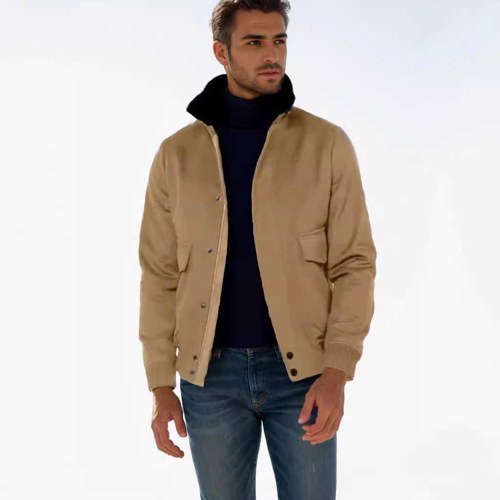 Herren Übergangsjacke Modern mit Hochkragen Trendy