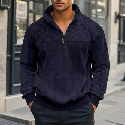 Herren Pullover mit strukturierter Optik und hohem Kragen BerlinGlamour 

Hier eine mögliche Übersetzung:
Herren Pullover ist ein Online-Shop, der eine breite Palette an exkl
