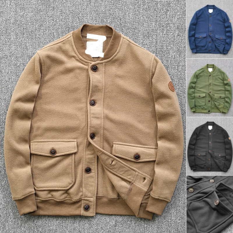 Damen Sweatjacke Lässig Mit Knöpfen und Taschen - BerlinGlamour