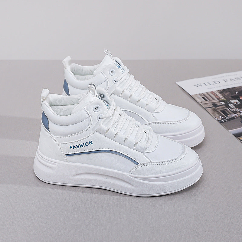 Damen Sneaker High-Top mit dicke Sohle und weicher Innensohle Modisch