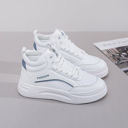 Damen Sneaker High-Top mit dicke Sohle und weicher Innensohle Modisch