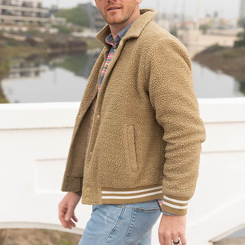Herren Fleecejacke Lässig Teddy Style Warm