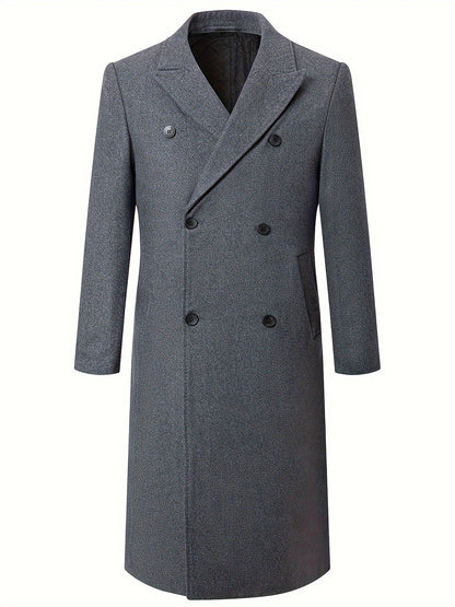 Herren Trenchcoat Eleganter Doppeltknopf Modern