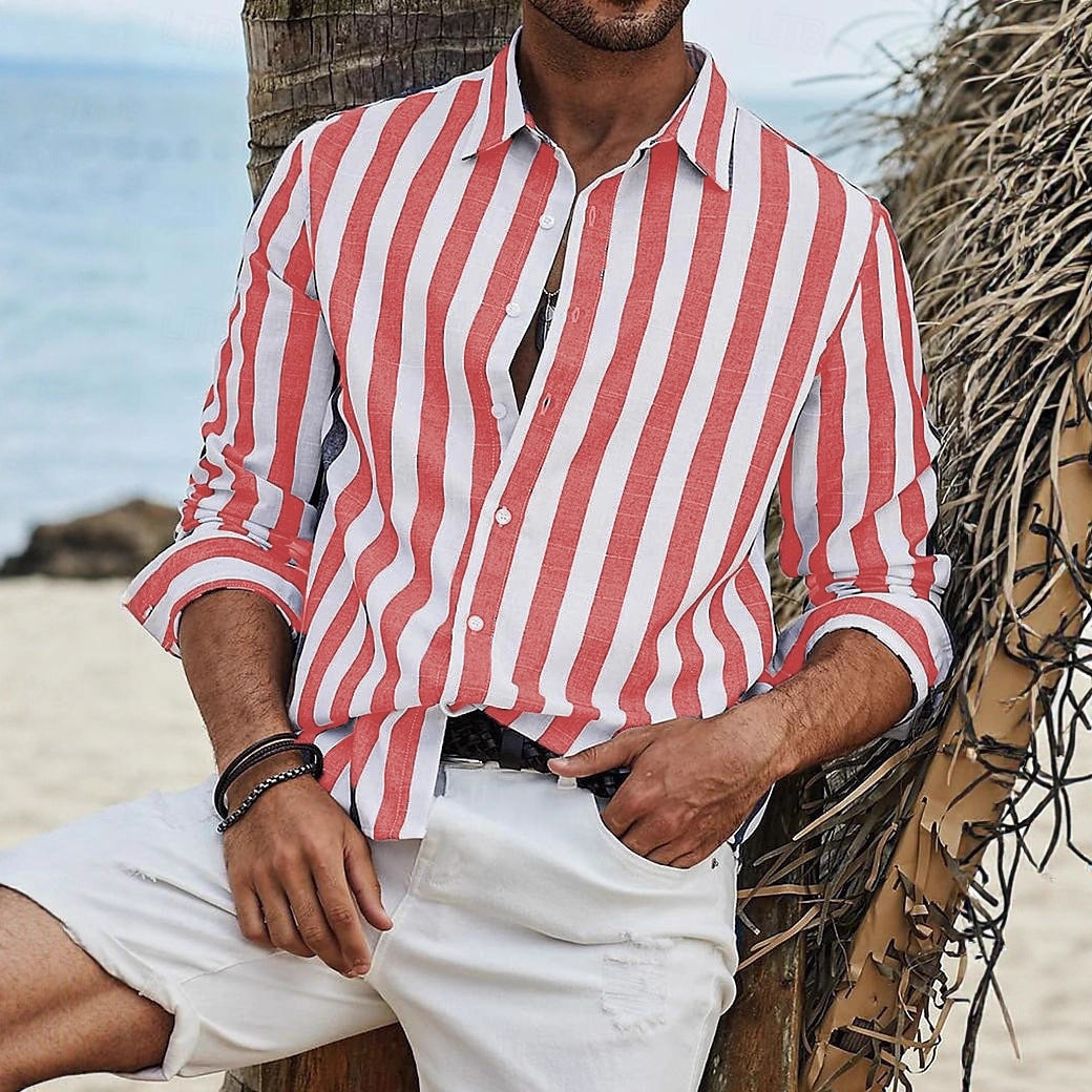 Herren Hemd Gestreift Modern Berlin Stil