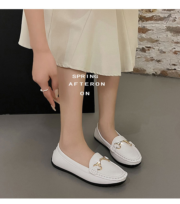 Damen Mokassin Slipper Gold Akzente Modern