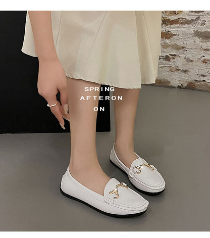 Damen Mokassin Slipper Gold Akzente Modern