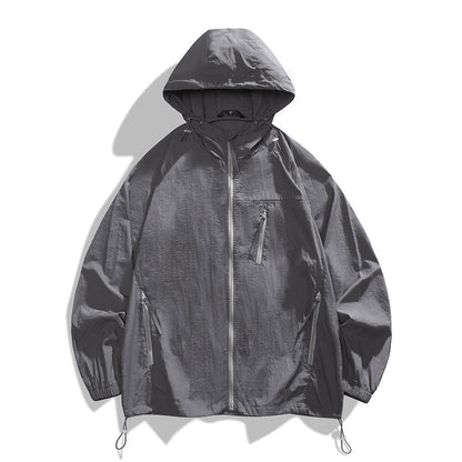 Herren Windjacke Leicht atmungsaktiv mit Taschen