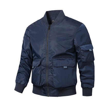 Herren Bomberjacke Modern mit Taschen und Fleece-Innenfutter