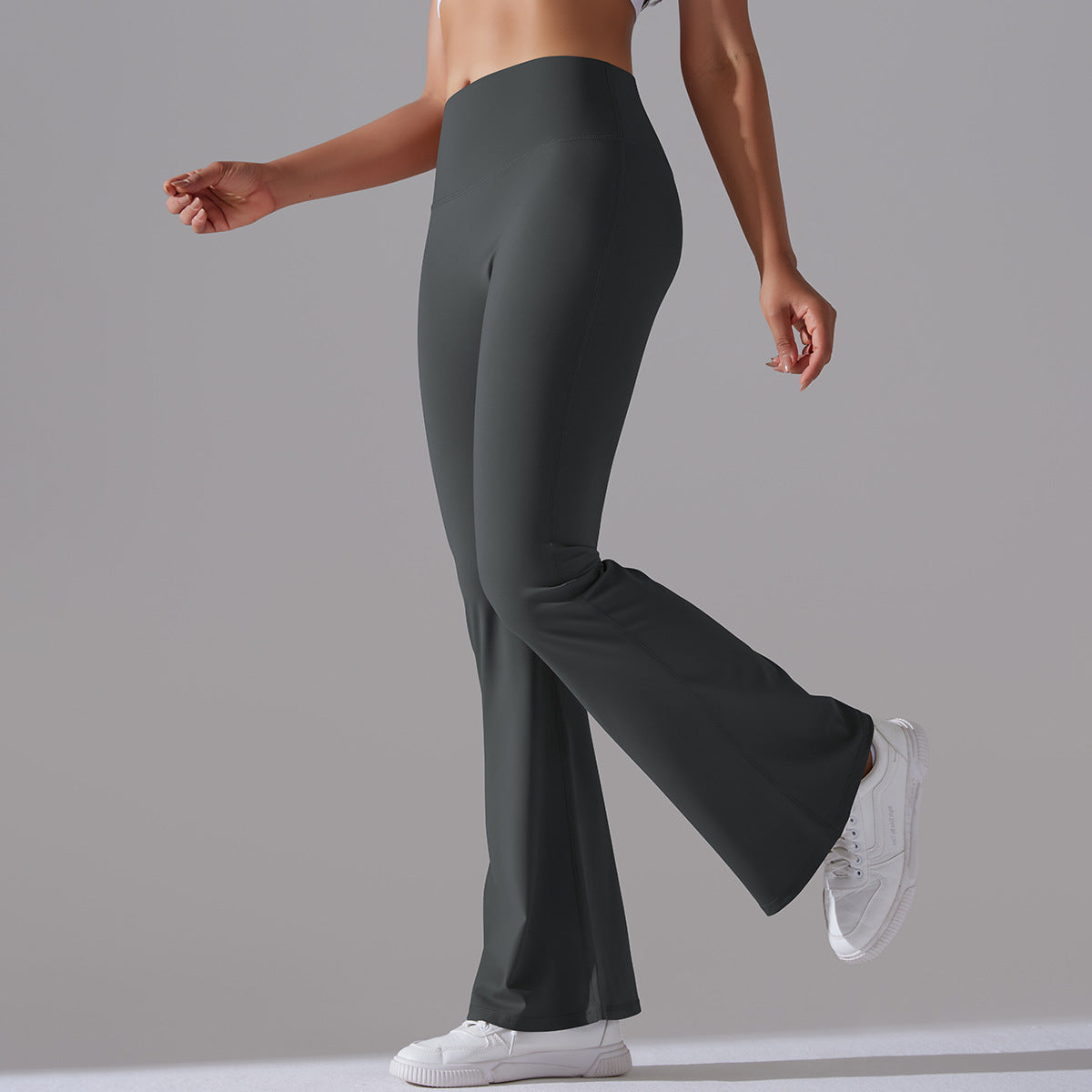 Fitnesshose Damengröße mit Hochem Bund Formende Leggings