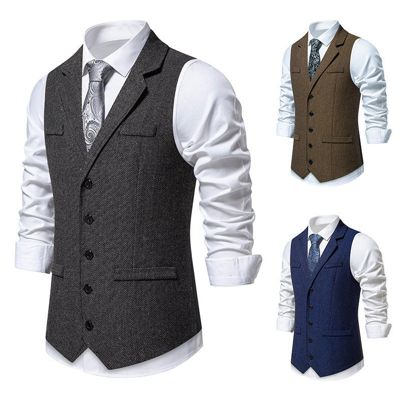 Herren Anzugweste Elegant Hochwertig Slim Fit - BerlinGlamour