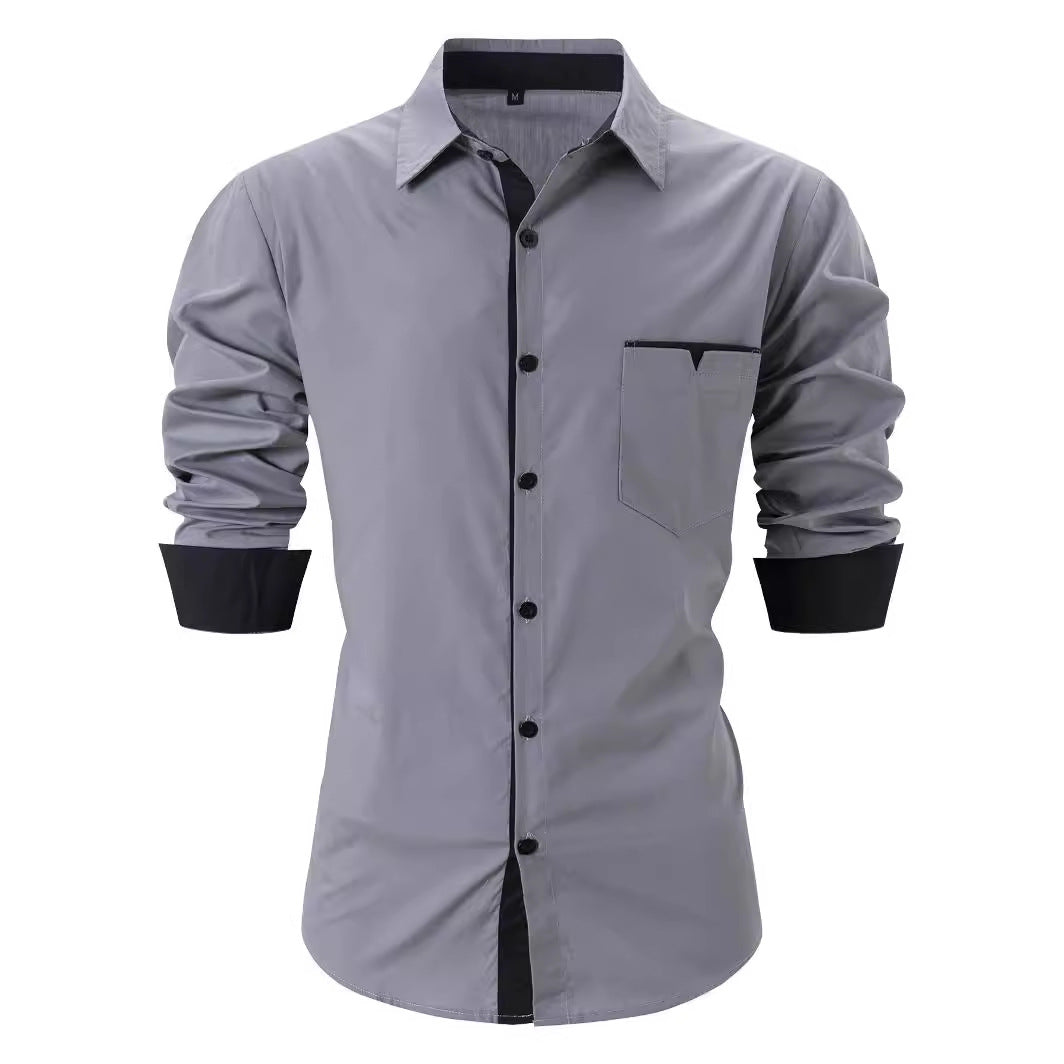 Herren Hemd Kontrastkragen Elegantes Design Berlin