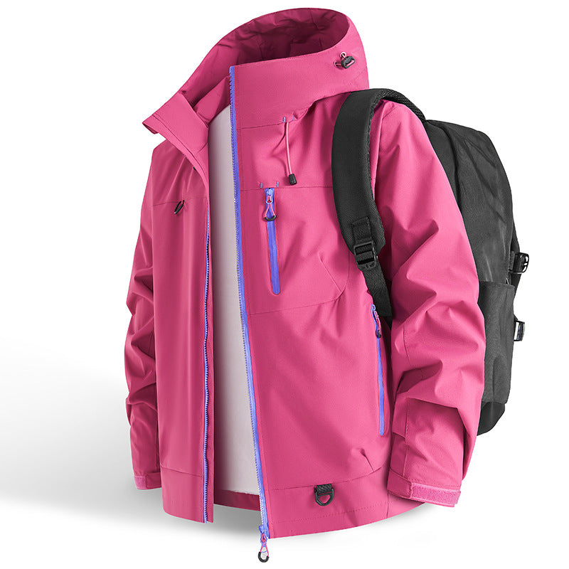 Herren Outdoor-Jacke Wasserdicht Funktionsjacke mit Kapuze