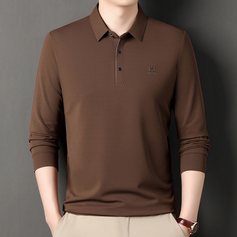 Herren Poloshirt Langarm Sportlich atmungsaktiv