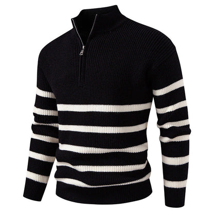 Herren Pullover Strick Modern Gestreift