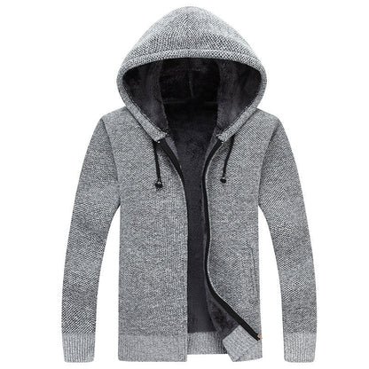 Herren Fleecejacke Bequem Warm mit Kapuze - BerlinGlamour