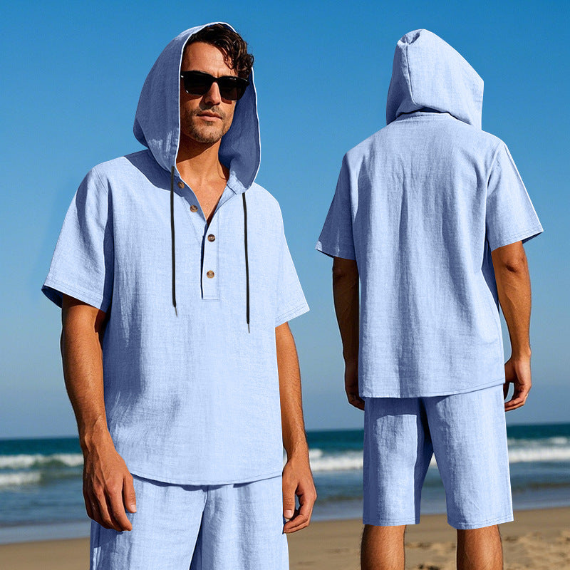 Herren Sportbekleidung Set Kapuze Bermuda Modern