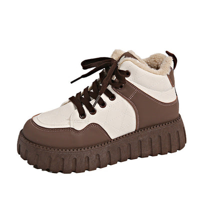 Damen Sneaker High-Top Weich Bequem Rutschfest