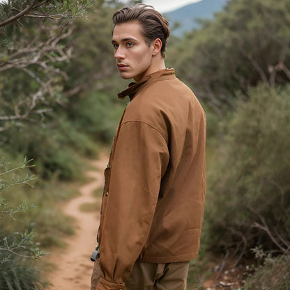 Herren Outdoor-Jacke atmungsaktiv mit Taschen Wasserabweisend
