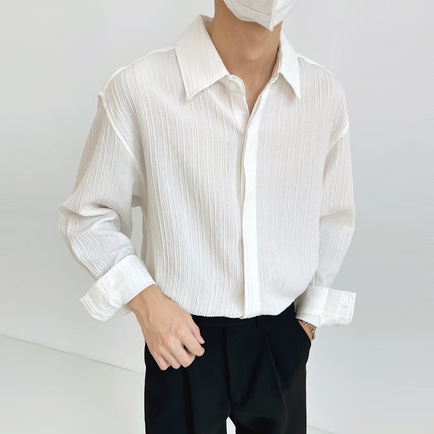 Herren Langarmhemd Slim Fit Modern Berlin Style - BerlinGlamour