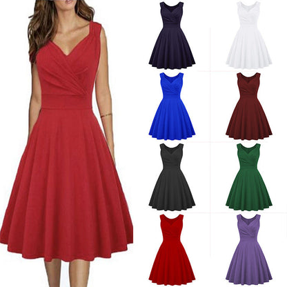 Elegantes Damen A-Linien Kleid Tailliert Mit Wickeldetail - BerlinGlamour